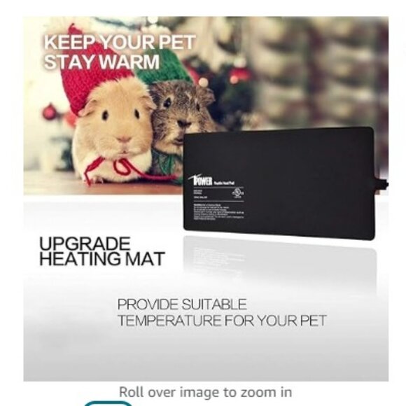 iPower 8X12 Inch Reptile Heat Pad For 40-50 Gallon Tanks and Digital Thermostat - Picture 2 of 6